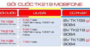 Cách đăng ký gói cước TK219 MobiFone ưu đãi tới 9GB mỗi ngày